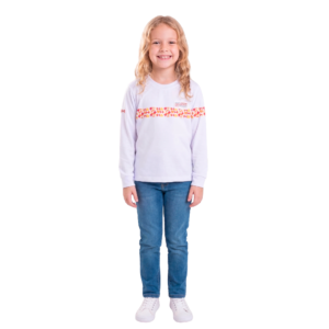 Camiseta Manga Longa Branca - 8 ao 16 e M