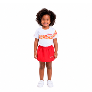 Camiseta Branca Manga Curta - 2 ao 6